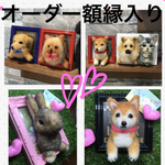 nanameme様　犬　羊毛フェルト額縁入り