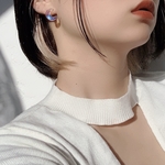 Blue moon🌙 クリアブルーの月 ピアス