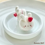 うさぎさんのいちごマカロン/リング/ミニチュアとしても