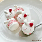 うさぎマカロンアイスmini/ストラップ/小キーホルダー/ネックレス/ミニチュアとしても