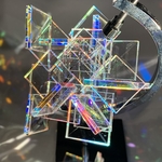 虹の結晶 群晶タイプオブジェ スクエアクラスター