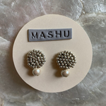 ⚪︎シャンパンゴールド⚪︎コットンパールピアス