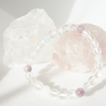 【清らかさと官能的な魅力】ラベンダーアメジスト♡アクアマリン♡ブレスレット⑧