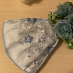 通気性抜群❣️豪華刺繍の総レースマスクカバー♡肌荒れ防止　