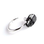 Swarovski ブラック スカル 片耳 ピアス