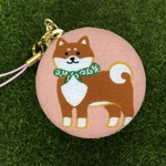 柴わんこのマカロンポーチ☆４ｃｍ