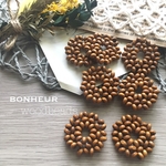 A688【送料無料】アンティーク  刺繍  ビーズカボション    2pcs