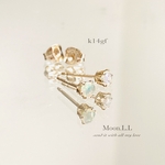 10月誕生石☆k14gf プレシャスオパールのプチスタッドピアス