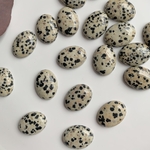 【4個】20×15mmダルメシアンジャスパー　オーバルカボション