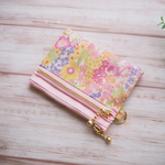 Ｏさまご予約品★LIBERTY　マーガレットアニー　J17A　ビニコのwファスナー・クリアポケットminiポーチ　オプション　キーチェーン