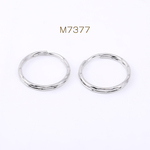 M7377  90個  二重リング 25mm ロジウム   3×（30ヶ）