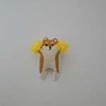 全力応援の柴犬ブローチ