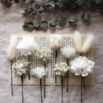 ヘッドパーツ white  10本  フラワーアクセサリー  ドライフラワー