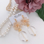 フラワー×クリア [ピアス/イヤリング]