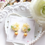 人気♡再々々々販*.ﾟ🍊オレンジ🍊*.ころんと可愛いみかんのお花ピアス/イヤリング