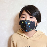 星柄マスク✨スクールマスク✨3歳〜5歳、6歳〜10歳✨選べる2サイズのマスク✨メガネ曇らない✨コットンアンドスティール✨大臣型マスク