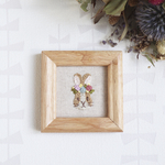 新作★刺繍ミニフレーム＊イースターバニー🐰🌼