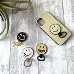 スマイルデザインいろいろスマホリング♪ オーダーメイドで名入れOK♪スマホ落下防止アクセサリー♪ プレゼントにも最適♪にこちゃん 