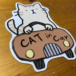 CAT in CARマグネットステッカー(ネコくるま)