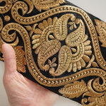 【1mカット済み】幅広刺繍テープ　ラグジュアリーデザイン　ゴールド