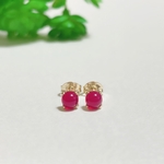 14kgf＊petit＊ピアス・フューシャピンクカルセドニー