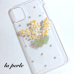 全機種対応 ミモザとパールiPhone/スマホケース