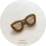 ビーズ刺繍ブローチ　Sunglasses 