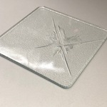 New!　夜空　　ガラスコースター　　昭和レトロガラス　アンティーク　型ガラス　もったいないをカタチに