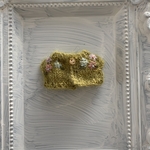 シルバニアサイズ　刺繍カーディガン　黄緑