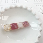 くすみカラー ヘアクリップ ＊ レジン お花