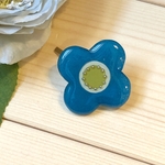 北欧風お花のポニーフック＊深緑