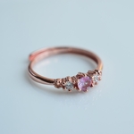 SV フリー　0.1ct ピンクサファイアのリング/指輪