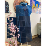 藍染　古布　絣色々　刺し子ワンピース