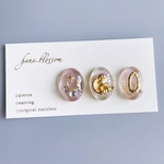 glas oval 3way military angel Earrings