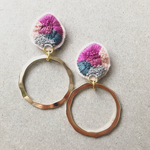 vitit pink×gold刺繍ピアス