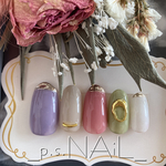 【オープン記念SALE໒꒱】春色カラー先端フレンチネイル