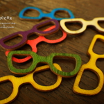 木製　カラフルmix color 眼鏡 10個