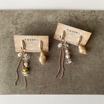 バロックパール crystal／ 大ぶり イヤリング 真珠 淡水パール