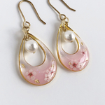 新作▷ 和 揺れる しずく 桜【ピンク】ピアス／イヤリング