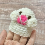 文鳥のアクリルたわし【白】