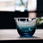 【在庫限り】ミニクラゲ 冷茶グラス ターコイズブルー