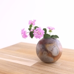 備前焼　小さな丸い一輪挿し【A】【陶器・花器・花入れ・フラワーベース】