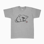 チワワ かじかじ Tシャツ（グレー）スムースチワワ　犬
