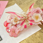 梅花祭りと蝶バレッタ（hair ornaments of butterfly and ume maturi）