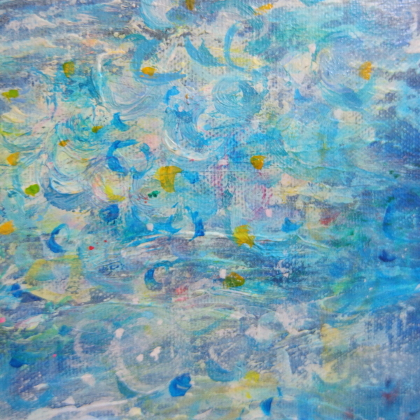原画 「光の海の天使猫と大きな虹」 F10号 ＃絵画 ＃ねこ ＃猫の絵