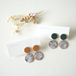 maru #14 革ピアス/イヤリング (color : ground)