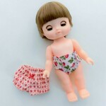 おむつ＆かぼちゃパンツセット　苺柄＆赤チェックハート　メルちゃんサイズ　ソランちゃん　レミンちゃんサイズ　パンツ　おむつ　服