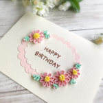 小花のカード🌸ピンクの花