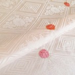 🐇薄桃色 水玉絞り模様 正絹綸子 長襦袢地 丹後ちりめん【100cm×36cm】反物より裁断 和布 生地 はぎれ リメイク素材 silk100%