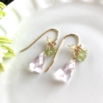 桜色ローズクォーツ・ピアス　天然石